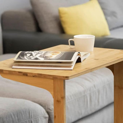 Forevich Tv Tray Table End Couch Table Snack Desk Sofa Side Table Office Furniture L Shape Natural