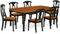East West Furniture DOKE7-BCH-W 7 Piece Modern Dining Table Set Consist of a Rectangle Wooden Table with Butterfly Leaf and 6 Dining Room Chairs, 42x78 Inch, Black & Cherry