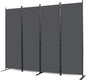 Wall Divider, 4 Panel Room dividers and Folding Privacy Screens with Wider Support Feet, 6 Ft Portable Privacy Screen for Room Separator, 88" W X 71" H, Grey