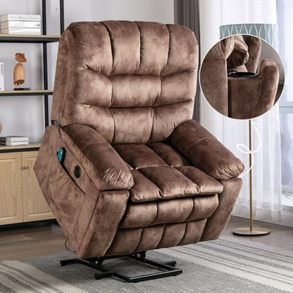 Phoenix Home Power Lift Chair with Massage and Heat for Elderly Recliner, Green Grey