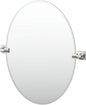 Gatco 5599 Waterline Frameless Oval Mirror, 26.5 Inch, Satin Nickel