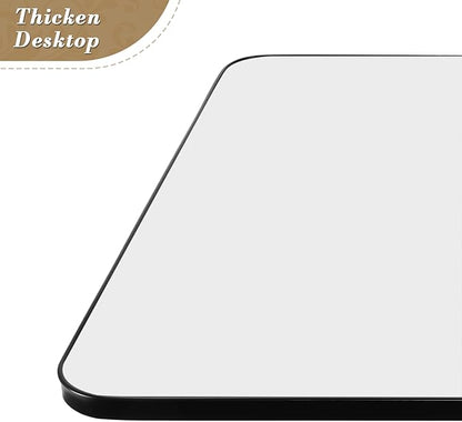 Athena Collection Modern Bar Table Square Top Height Adjustable, Tall Bistro Pub Cocktail Table Height Top and Sturdy Base, Suitable for Home Kitchen Pub Restaurant Outdoor, White