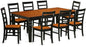 East West Furniture LGPF9-BCH-W 9 Piece Modern Dining Table Set Includes a Rectangle Wooden Table with Butterfly Leaf and 8 Dining Chairs, 42x84 Inch, Black & Cherry