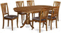 East West Furniture PLAV7-SBR-LC 7 Piece Dining Set Consist of an Oval Dining Table with Butterfly Leaf and 6 Faux Leather Kitchen Room Chairs, 42x78 Inch, Saddle Brown