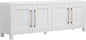 Henn&Hart Rectangular TV Stand for TV's up to 80" in White, TV Stands for the Living Room