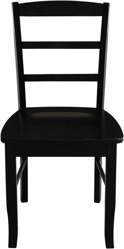 International Concepts Pair of Madrid LadderBack Chairs, Black