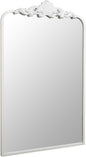 Ruomeng Traditional Wall Mirror, White Bathroom Mirror Baroque Inspired Wall Décor, Framed Mirror for Vanity Entryway and Living Room, 19” x 30.5”