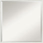 Amanti Art White Bathroom Mirror for Over Sink, 21x21 Lucie White Square Vanity Mirror, Medium Modern Wood Frame, Hangs Horizonally and Vertically, Bathroom Wall Decor, Beveled Edge from WI, USA
