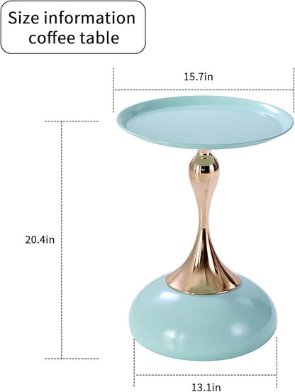 Stylish Hourglass Side Table - Contemporary Design for Living Rooms, Cafes, Dining Areas, Bedrooms, and Outdoor Spaces - Perfect Accent Piece for Any Decor (2, Light Green)