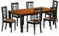 East West Furniture LGNI7-BCH-LC 7 Piece Dining Room Furniture Set Consist of a Rectangle Kitchen Table with Butterfly Leaf and 6 Faux Leather Upholstered Chairs, 42x84 Inch, Black & Cherry