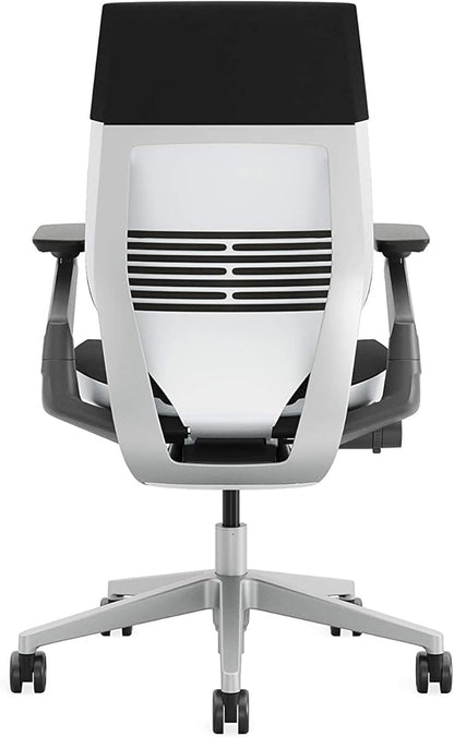 Steelcase Gesture Office Chair - Ergonomic Work Chair with Wheels for Carpet - Comfortable - Intuitive-to-Adjust for Desk - 360-Degree Arms - Licorice Fabric