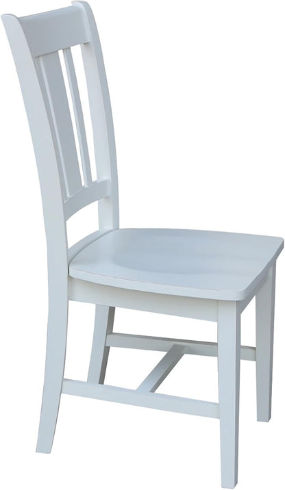 IC INTERNATIONAL CONCEPTS San Remo Splatback Chair, Elegant Dining Room Furniture, Sturdy Wooden Frame, Comfortable Seating, Easy Assembly, Perfect for Home or Office Decor