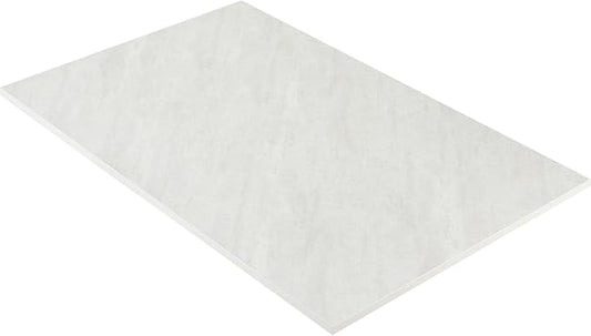 Kaboon Universal Tabletop 47.25"x30", Solid One-Piece Melamine Table Top, Double Desk L-Desk DIY, Home and Office,Sea Salt/White