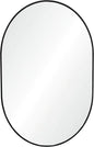 Oval Bathroom Mirror 24x36 Inch, Pill-Shaped Black Framed Wood Wall Mirrors with Tempered Glass for Bedroom,Entryway or Living Room
