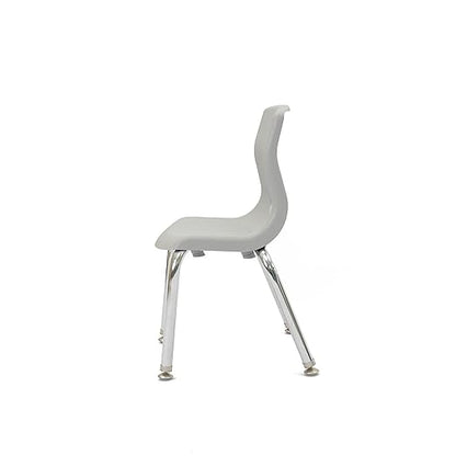 Children’s Factory, AB8010GYC, MyPosture Plus 10" H Chair, Gray with Chrome Legs, Kids Preschool, Daycare or Classroom Flexible Seating, Toddler Desk Chair