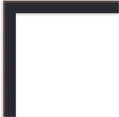 Amanti Art Black Bathroom Mirror for Over Sink, 25x31 Havana Black Bronze Rectangle Vanity Mirror, Large Casual Frame, Hangs Horizonally and Vertically, Bathroom Wall Decor, Beveled Edge