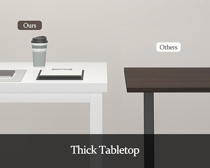 55.1 Inch Small Computer Desk, Home Office Desk, Modern Desk Table for 2 Person Kids Student Gaming Computer Desk, Simple Office Desk for Work,Craft,Writing,Studying, Etc., White