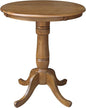 Whitewood Industries International Concepts Round Top Pedestal Table, Pecan