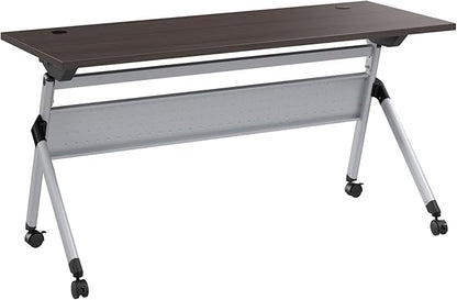Bush Business Furniture Folding Training Table, 72 inch Desk, Commercial-Grade Bundle for Office or Classroom, Envision Collection, Gray