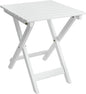 Outdoor Patio Side Table Small Wood End Square Table Folding Coffee Furniture for Living Room, Bedroom, Plant Stand, Camping Portable White