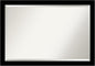 Amanti Art Black Bathroom Mirror for Over Sink, 28x40 Brushed Black Rectangle Vanity Mirror, Large Modern Contemporary Frame, Hangs Horizonally and Vertically, Bathroom Wall Decor, Beveled Edge