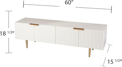 SEI Furniture Pilston Media Console, White