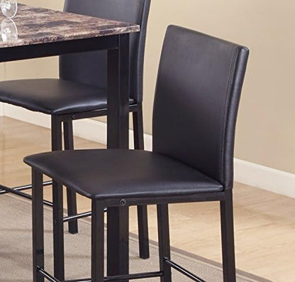 Roundhill Furniture Citico Counter Height Dining Chairs with Metal Frame, Set of 4