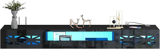 Floating TV Stand, 71" Floating Entertainment Center Wall Mounted,Floating Wall Mounted TV Shelf,Modern High Gloss tv Cabinet Media Console with Storage