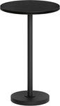 Round Side Table, Drink End Table for Small Spaces, Pedestal Style Martini Side Table in Living Room, Bedroom, Dormitory, Black ET30BB