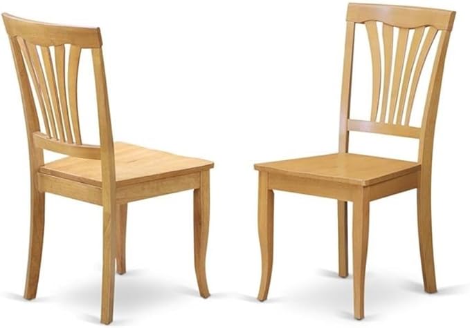 East West Furniture DMAV3-OAK-W 3 Piece Kitchen Table Set for Small Spaces Contains a Round Dining Room Table with Dropleaf and 2 Dining Chairs, 42x42 Inch, Oak
