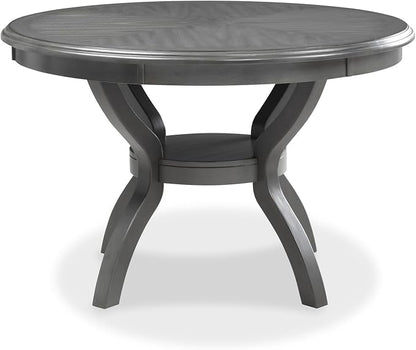 New Classic Furniture Cori 5-Piece Round Dining Set with 1 Table and 4 Chairs, Gray