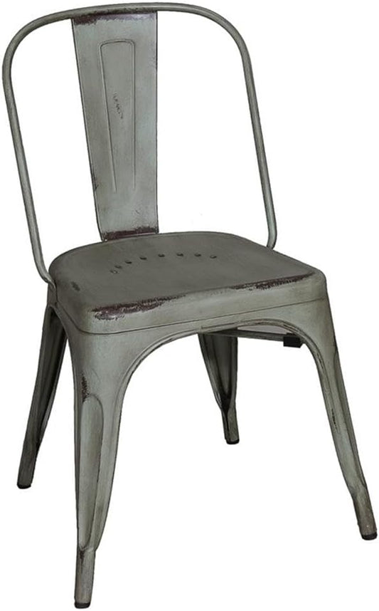 Liberty Furniture Industries Vintage Series Bow Back Side Chair - Green, W21 x D21 x H34, Metal