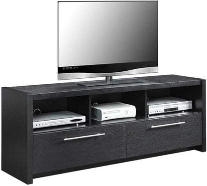 Convenience Concepts Newport Marbella TV Stand 60" - Modern Entertainment Center for TVs up to 65", Contemporary Media Console with Storage Cabinets & Shelves for Living & Family Room, Black