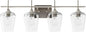 VONLUCE Bathroom Vanity Light, 4 Light Bathroom Light Fixture Over Mirror, Bathroom Wall Lamp with Clear Glass, Modern Brushed Nickel Vanity Lighting fixtures for Bathroom, Bedroom, Hallway