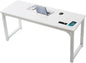 Large Computer Desk - 63 Inch Home Office Desks Study Student Writing Table Gaming Desk Wood Modern Simple Table with USB Ports, White