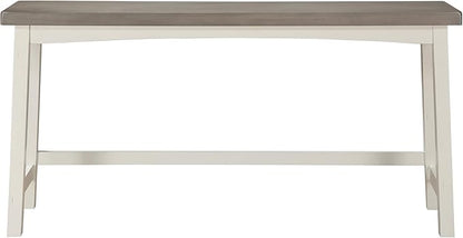 Lexicon Bar Table Set for 3, Small Kitchen Table Set Kitchen Island Table with 3 Saddle Bar Stools, 4 Piece Dining Table Set for Breakfast Nook, Living Room, Apartment, Counter Height, White/Coffee