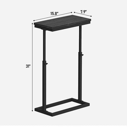 TUTOTAK End Table, Side Table, Tall Couch Table, Sofa Table, Living Room, Bedroom, Black TB01BK0832
