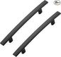 25 Pack Cabinet Handles 4" Hole Center - Curved Cabinet Pulls Black Drawer Pulls for Kitchen Cupboard Solid Hardware for Dresser Drawer Arch Hardware