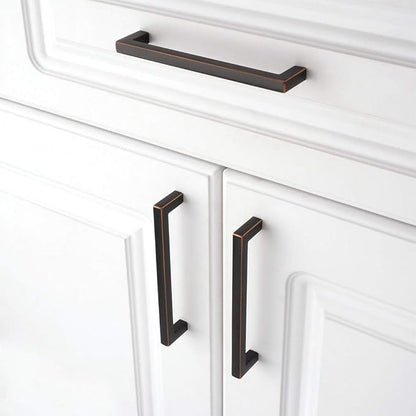 KOOFIZO Solid Square Bronze Kitchen Cabinet Handles Oil Rubbed Bronze Cabinet Pulls, 30 Pack 5 Inch Bronze Hardware for Kitchen Cabinets Drawers Dresser Cupboard Bedroom Bathroom