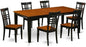 East West Furniture QULG7-BCH-W 7 Piece Dining Room Furniture Set Consist of a Rectangle Kitchen Table with Butterfly Leaf and 6 Dining Chairs, 40x78 Inch, Black & Cherry