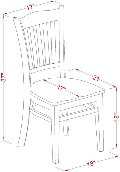 East West Furniture NDGR5-LWH-W 5 Piece Dining Room Furniture Set Includes a Rectangle Kitchen Table with Dropleaf and 4 Dining Chairs, 30x48 Inch, Linen White