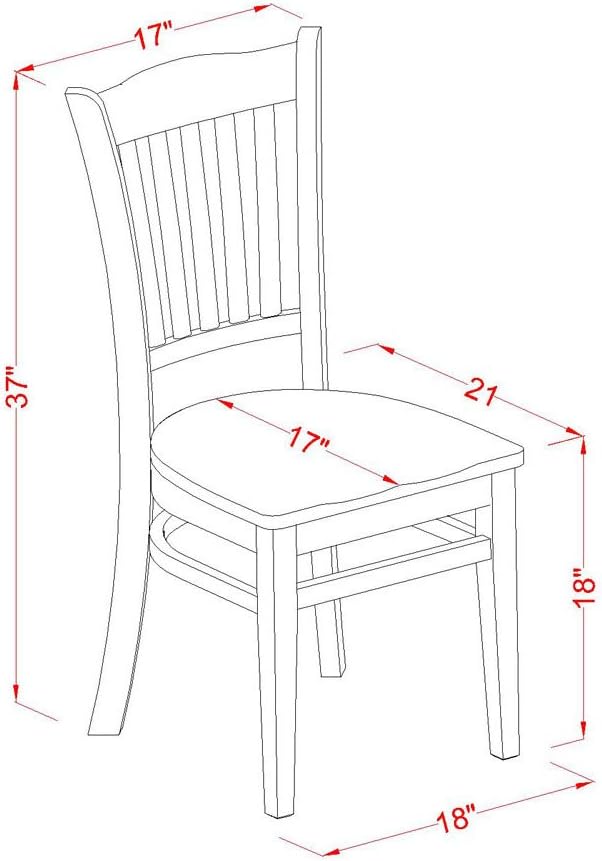 East West Furniture MZGR3-LWH-W 3 Piece Kitchen Table & Chairs Set Contains a Rectangle Dining Table with Dropleaf and 2 Dining Room Chairs, 36x54 Inch, Linen White