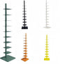 9-Tier Spine Bookshelf Metal Bookcase 5 Colors Vertical Bookshelf Tower Rotating Tall Narrow Book Shelf Ladder Book Rack Indoor (Green)