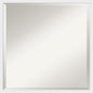 Amanti Art White Bathroom Mirror for Over Sink, 22x22 Incline White Square Vanity Mirror, Medium Modern Contemporary Wood Frame, Hangs Horizonally and Vertically, Bathroom Wall Decor, Beveled Edge