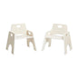 ECR4Kids Stackable Wooden Toddler Chair, 10in, Kids Furniture, White Wash, 2-Pack