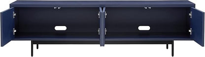 Henn&Hart Rectangular TV Stand for TV's up to 75" in Navy, for Home, Living Room, Bedroom, Entertainment Room, Office