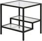 Henn&Hart 20" Wide Square Side Table in Blackened Bronze, Table for Living Room, Bedroom