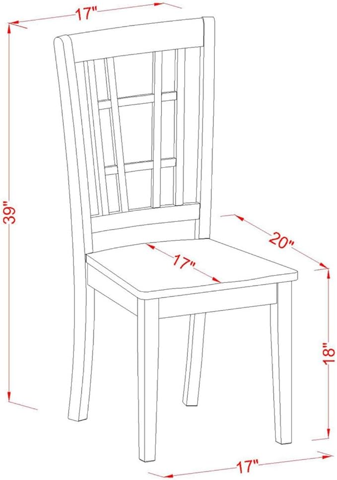 East West Furniture SUNI3-BMK-W 3 Piece Kitchen Table Set for Small Spaces Contains a Round Dining Room Table with Dropleaf & Shelves and 2 Dining Chairs, 42x42 Inch, Buttermilk & Cherry