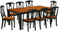 East West Furniture LGKE9-BCH-W 9 Piece Dining Table Set Includes a Rectangle Dining Room Table with Butterfly Leaf and 8 Wooden Seat Chairs, 42x84 Inch, Black & Cherry