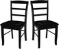 International Concepts Pair of Madrid LadderBack Chairs, Black